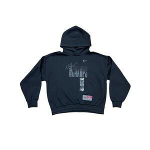 NEW Nike Hoodie Boys L Lg Future Champs Pullover Sweatshirt Swoosh Graphic Black